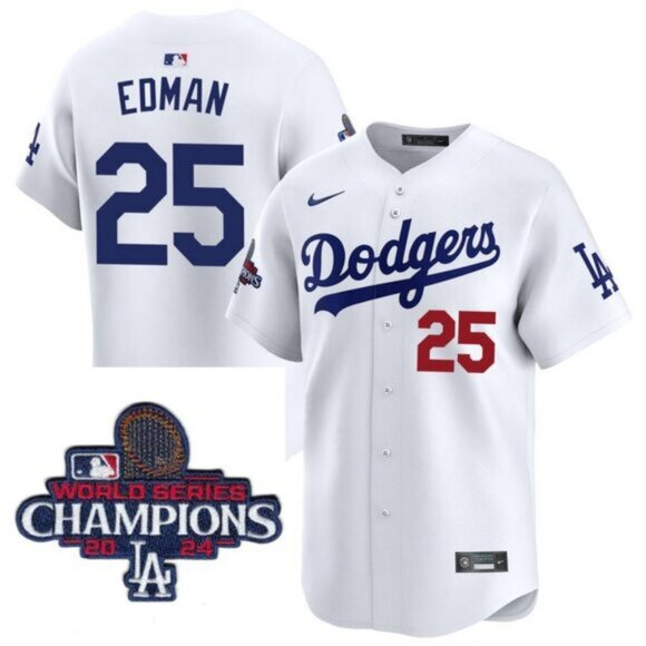 Mens Kids  25 Tommy Edman 2024 CH Stitched White Jersey - Picture 1 of 1